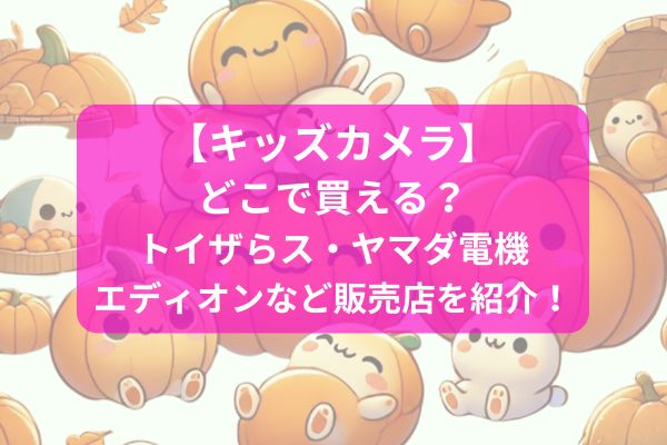 【キッズカメラ】どこで買える？トイザらス・ヤマダ電機・エディオンなど販売店を紹介！