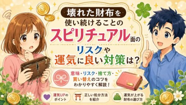 壊れた財布を使い続けることのスピリチュアル面のリスクや運気に良い対策は？