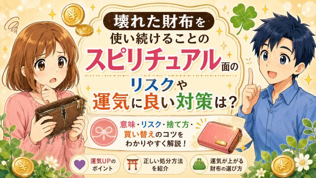 壊れた財布を使い続けることのスピリチュアル面のリスクや運気に良い対策は？