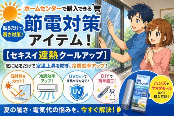 【セキスイ遮熱クールアップ】ホームセンターで購入できる節電対策アイテム！