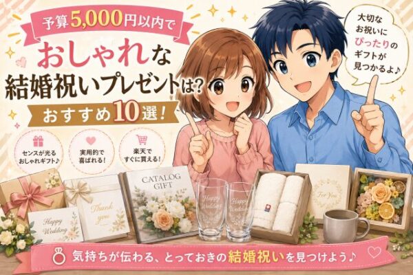 予算5,000円以内でおしゃれな結婚祝いプレゼントは？おすすめ10選！
