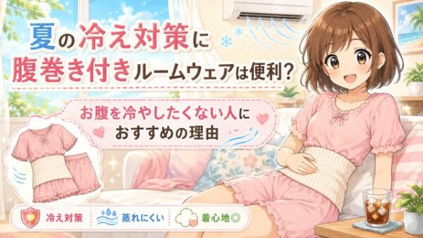夏の冷え対策に腹巻き付きルームウェアは便利？お腹を冷やしたくない人おすすめの理由